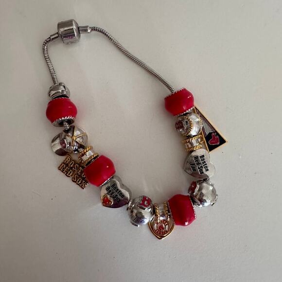 The Bradford Exchange Boston Red Sox Fan Charm Bracelet - Picture 2 of 6